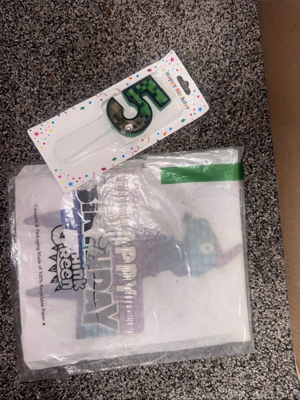 Number 5 Green FORTNITE Birthday Candle